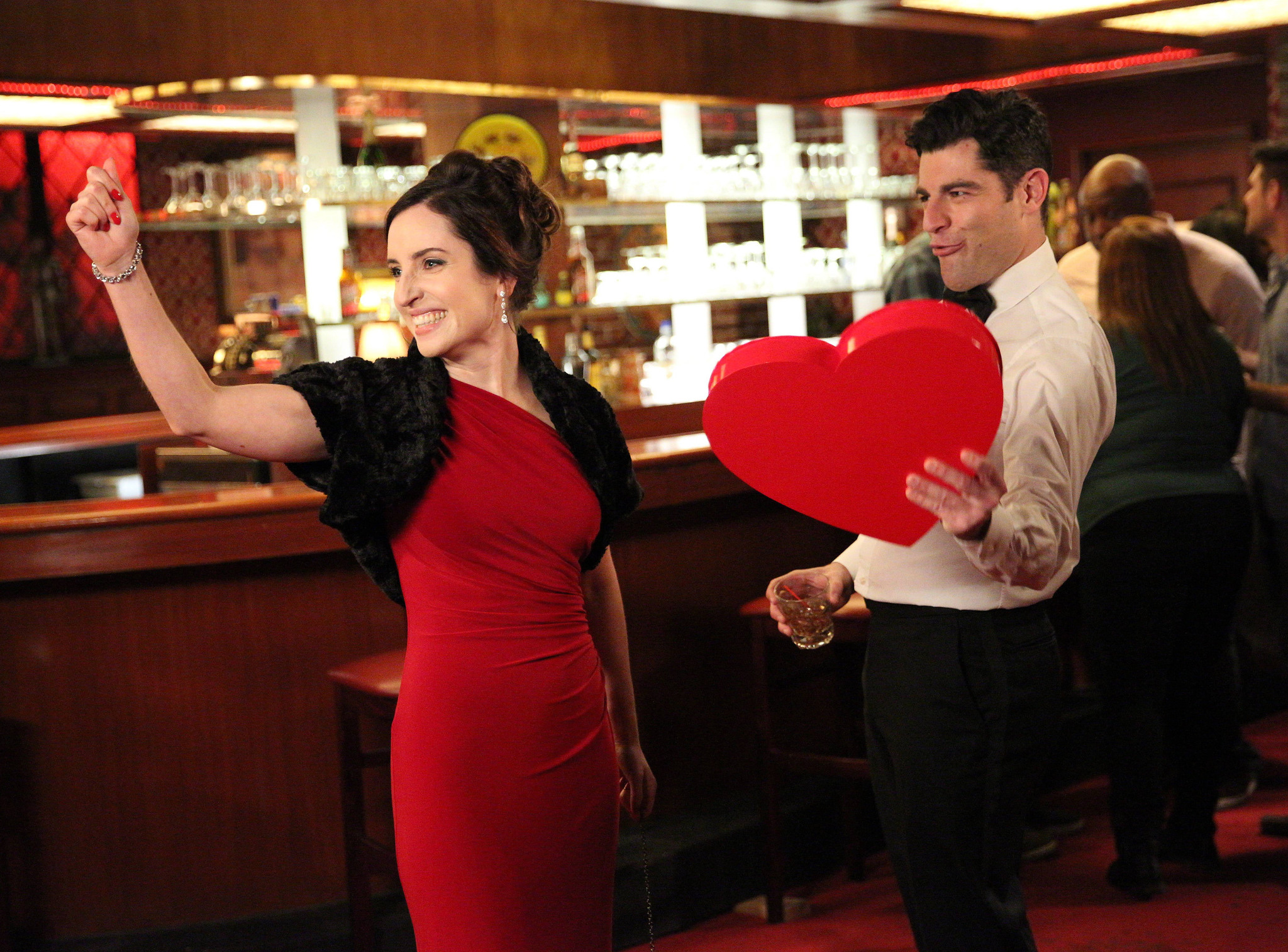 Still of Max Greenfield and Zoë Lister in New Girl (2011)