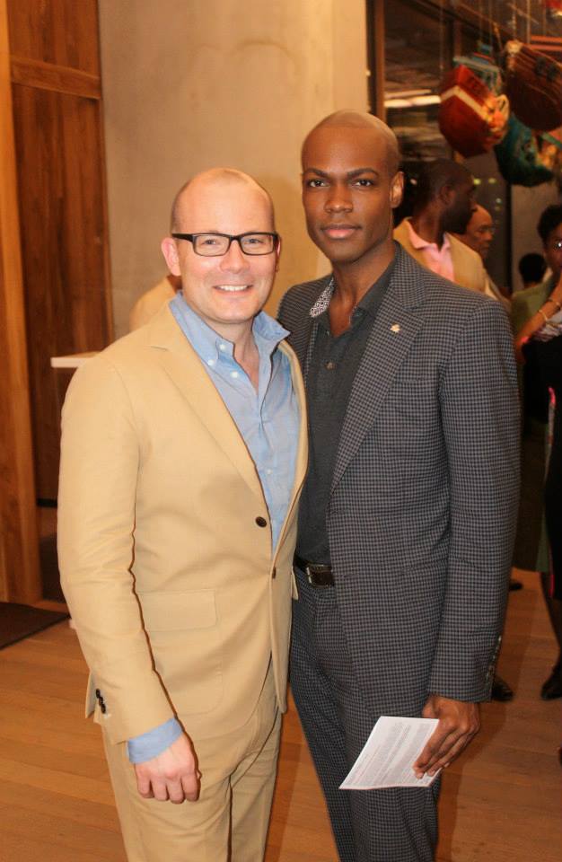 Actor and Artist, Kourtney Eugene Brown with Thom Collins, Director of Pérez Art Museum Miami at the PAMM Fund for African American Art