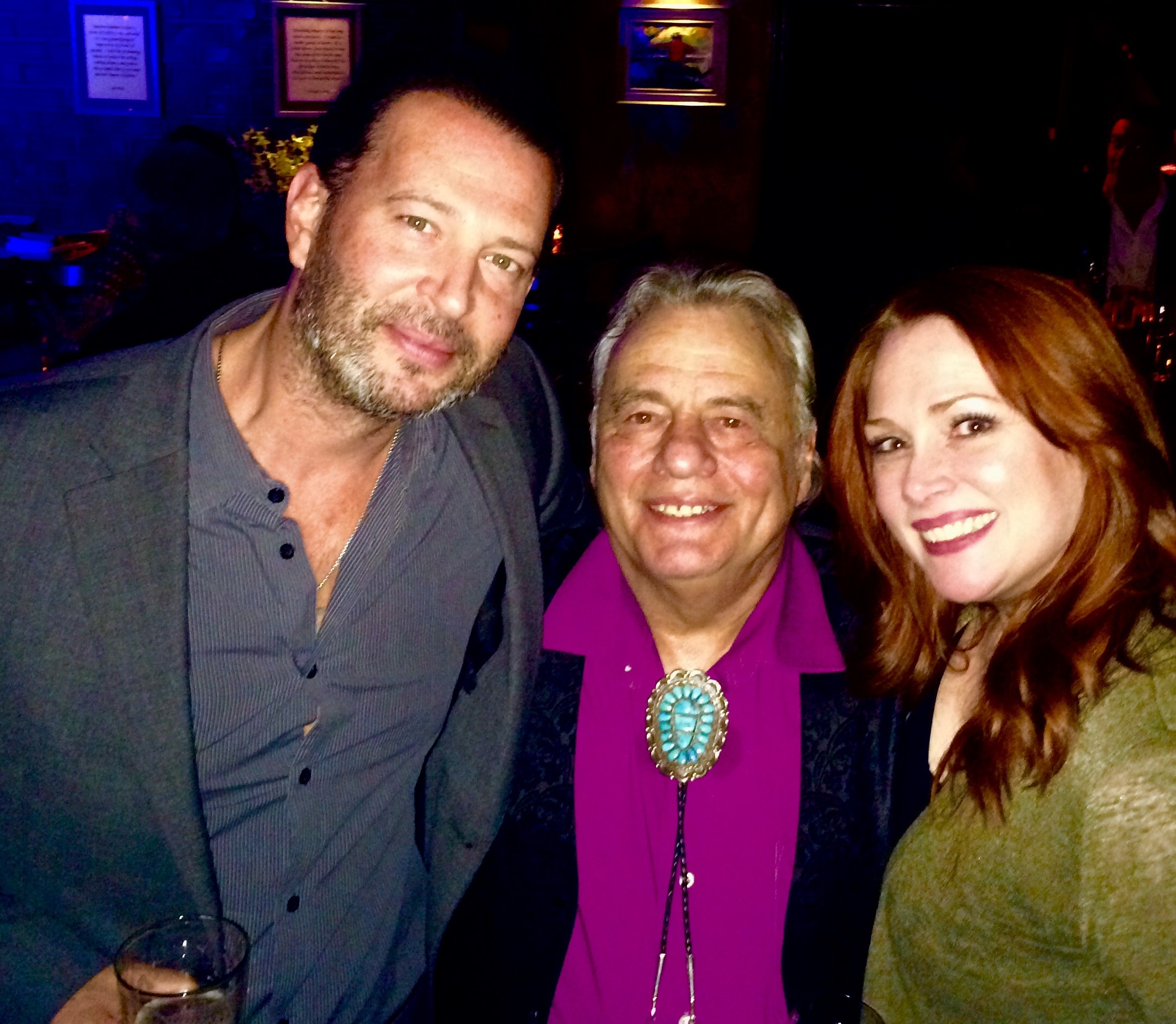 Actress Kerry McGann w/ Rascals front-man Eddie Brigati & actor/screenwriter Christian Keiber at the Cutting Room for the Renegade Theatre show NYC.