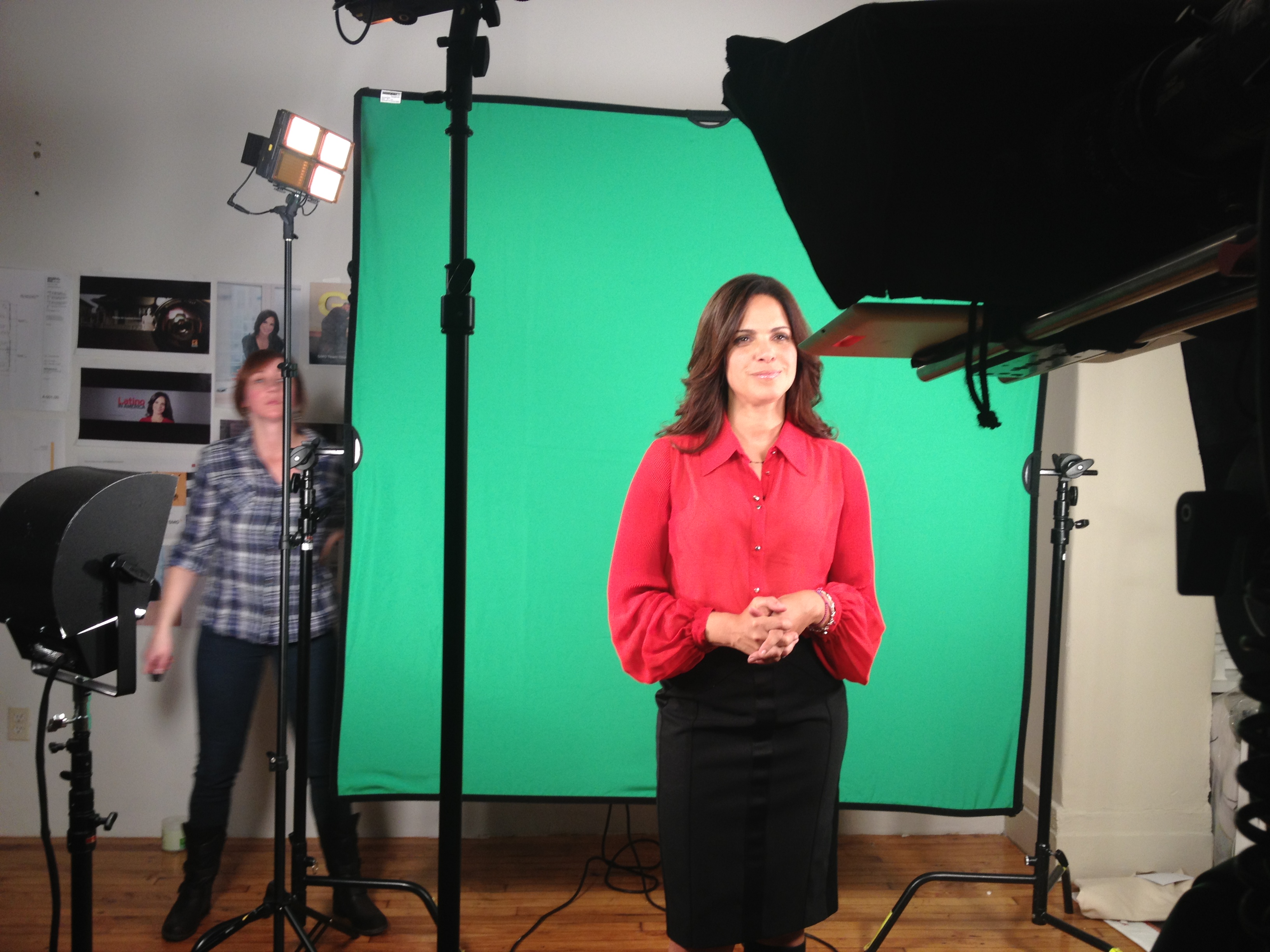 Shooting standups with Soledad O'Brien