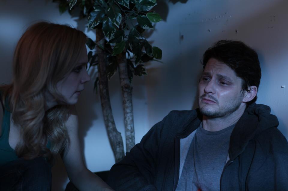 Cassie Shea Watson and STephen Brodie in the film THRUSH.