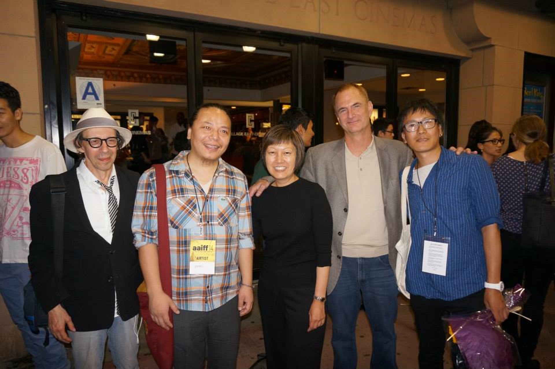Joel Diamond, Tenzing Rigdol, Diana Takata, Don Thompson, and Tenzin Tsetan at NYC premiere of 'Bringing Tibet Home' @ AAIFF