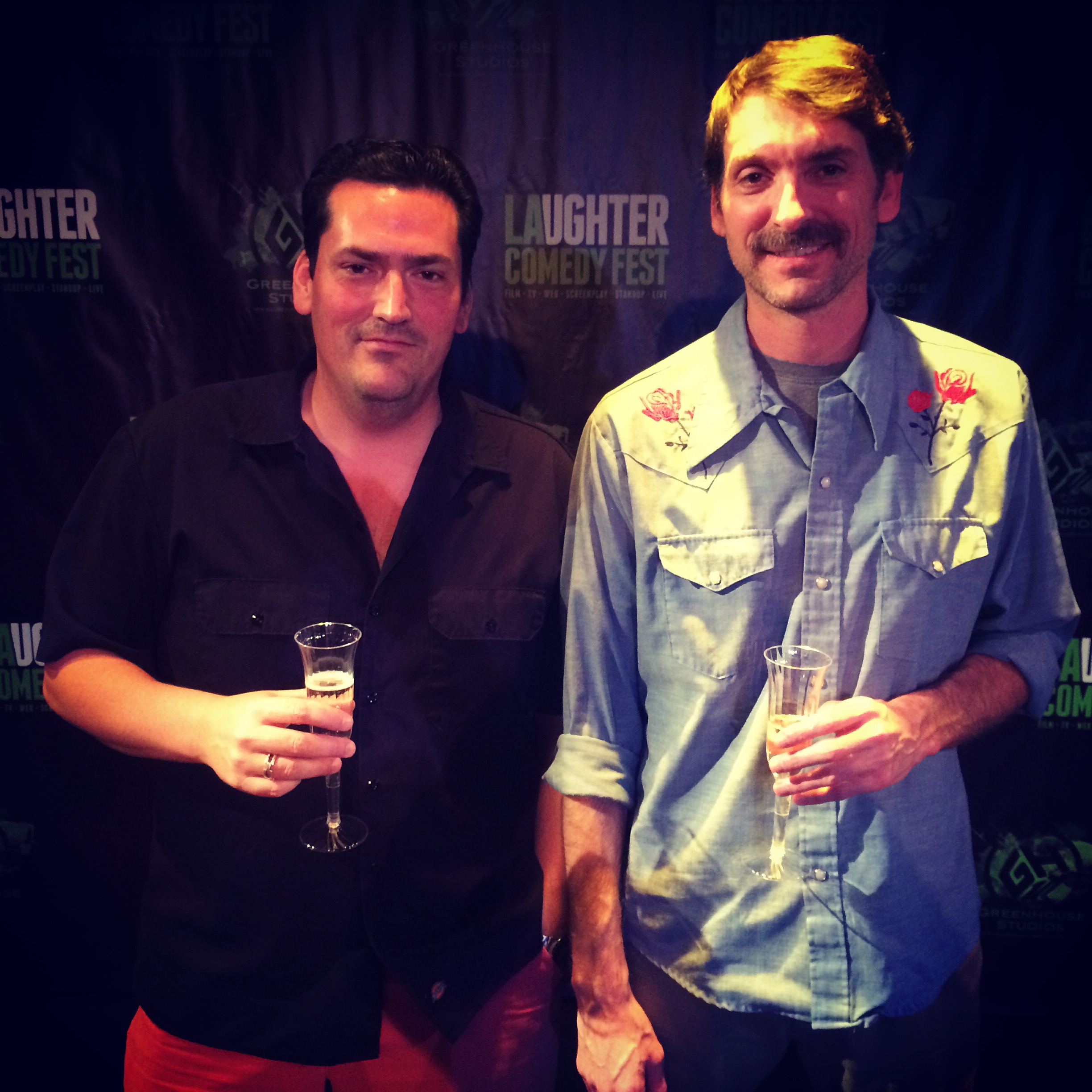 Steve Wright with Matt Keene (Co-Star of Allan The Dog) at The LA Comedy Fest.