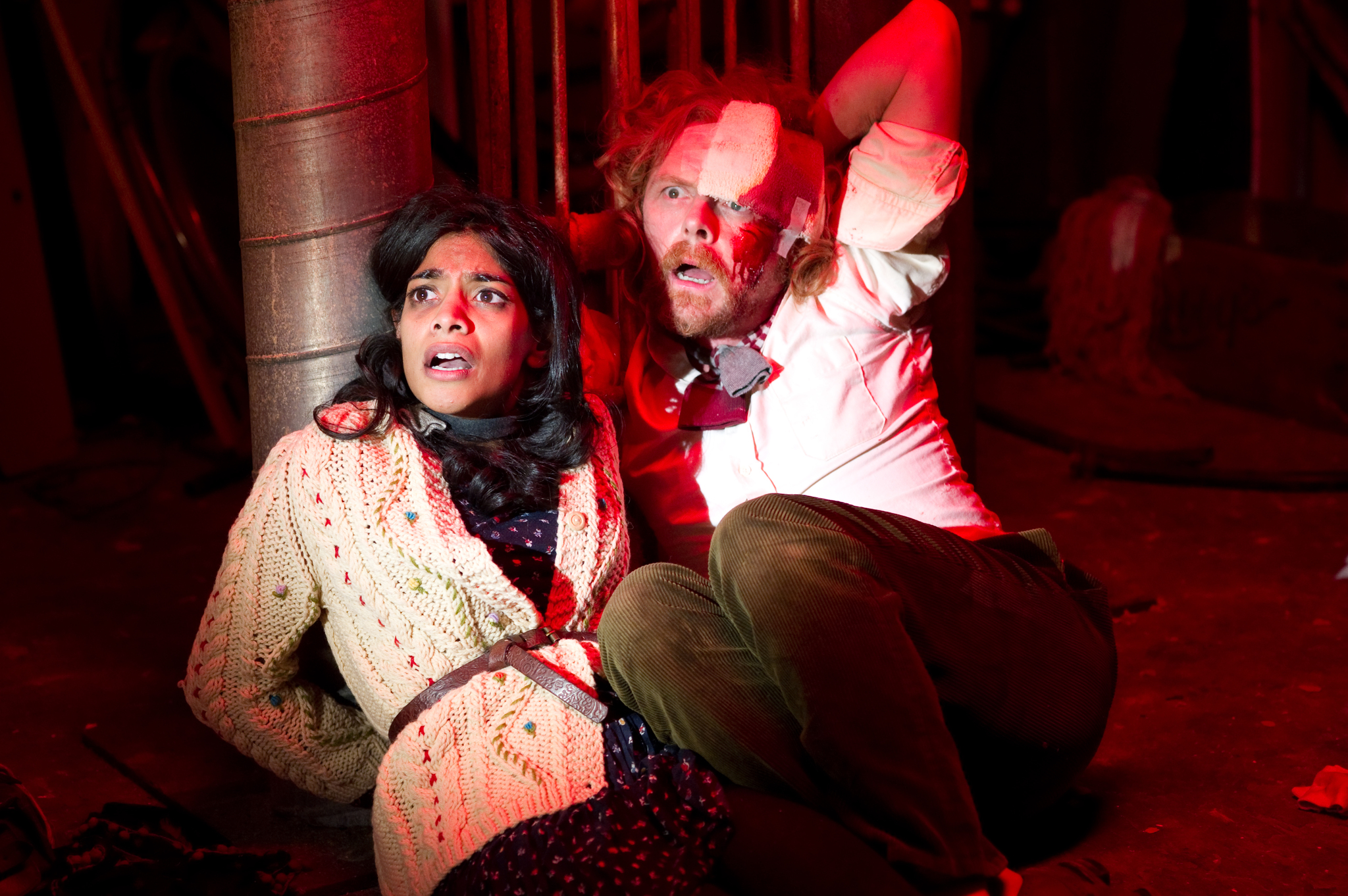 Still of Simon Pegg and Amara Karan in A Fantastic Fear of Everything (2012)