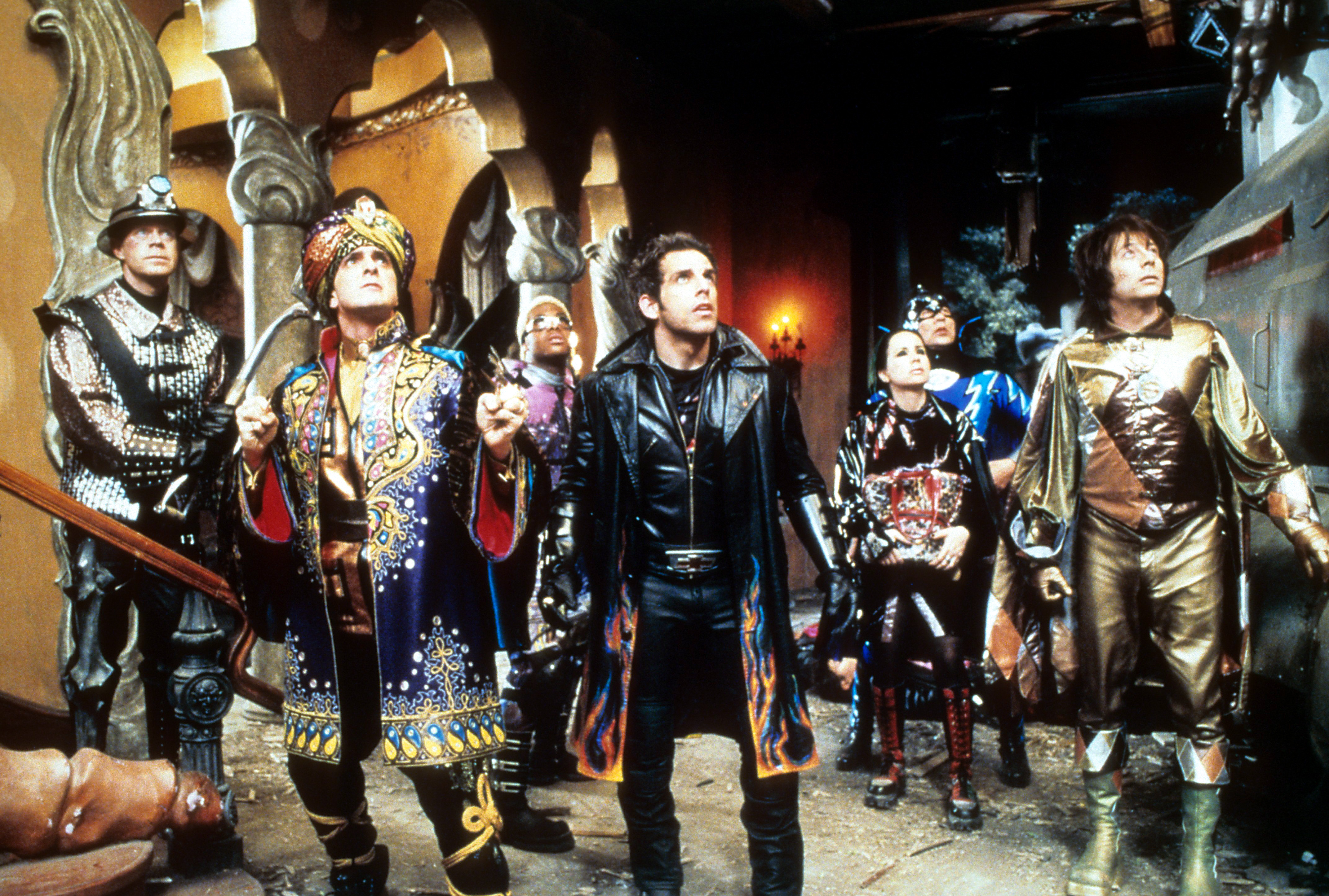 Still of Hank Azaria, Janeane Garofalo, William H. Macy and Ben Stiller in Mystery Men (1999)