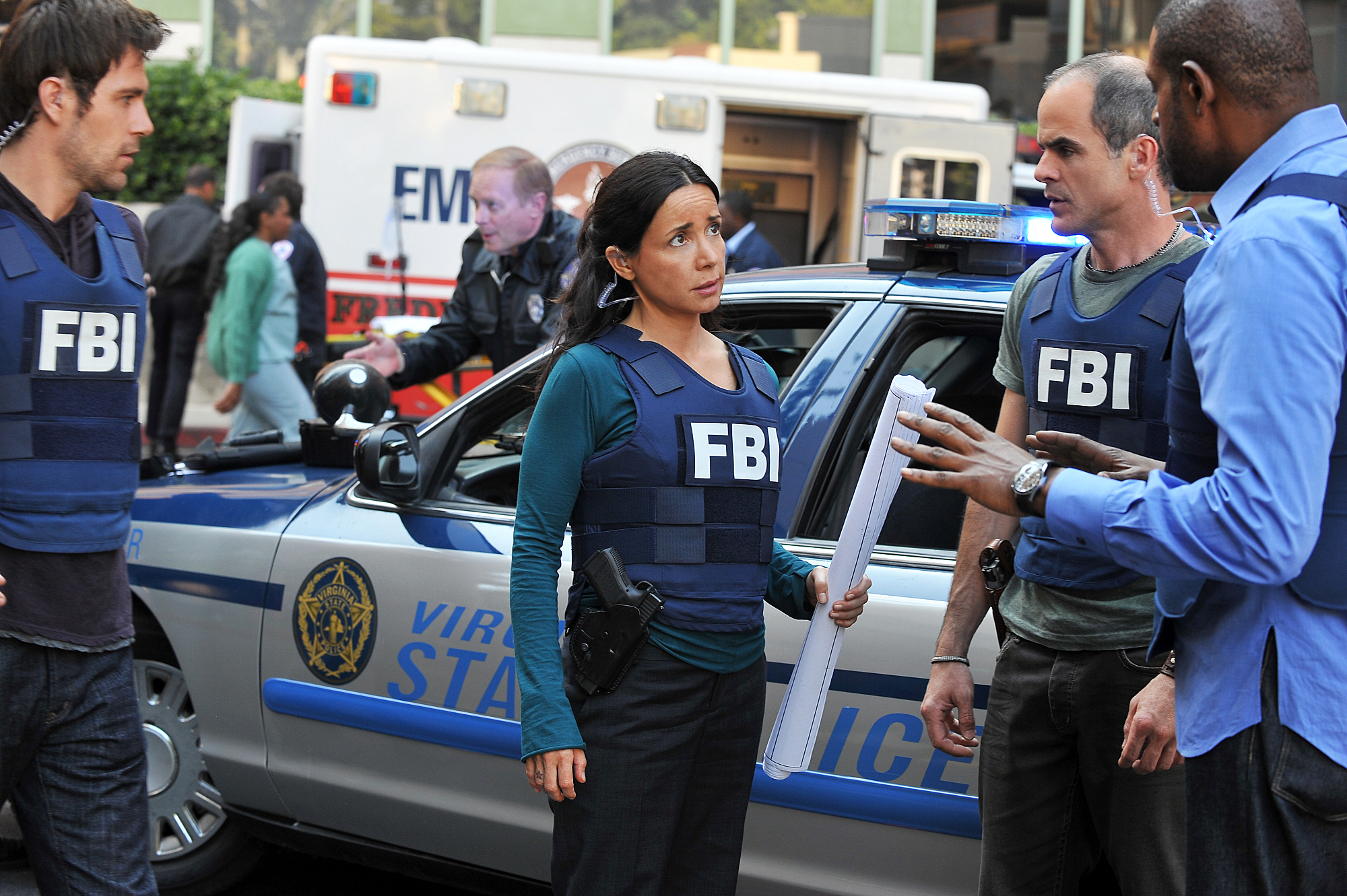 Still of Janeane Garofalo, Forest Whitaker and Beth Griffith in Criminal Minds: Suspect Behavior (2011)