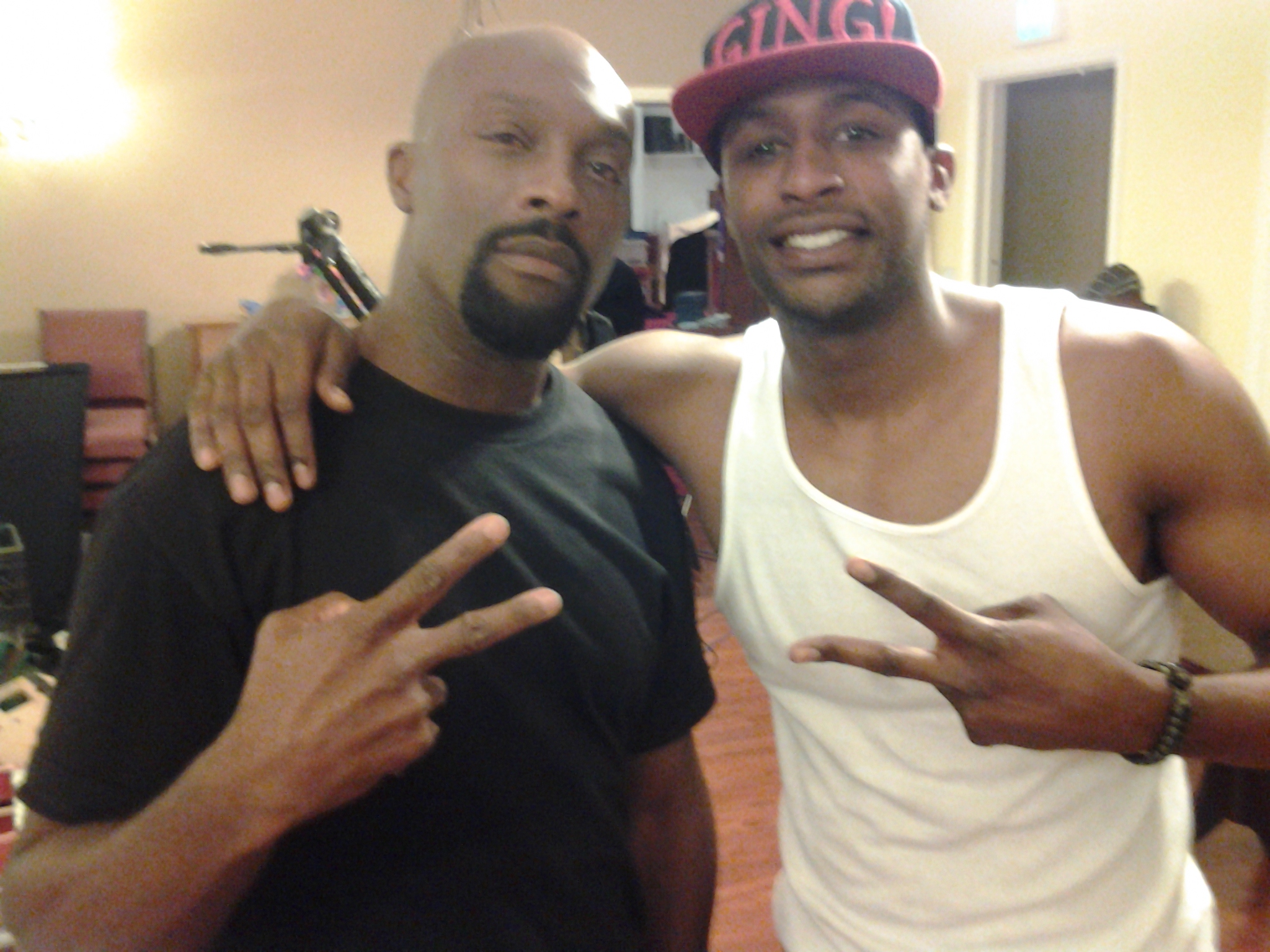 Ro Brooks and Jackie Long on the set of Pastor Shirley, Feature Film