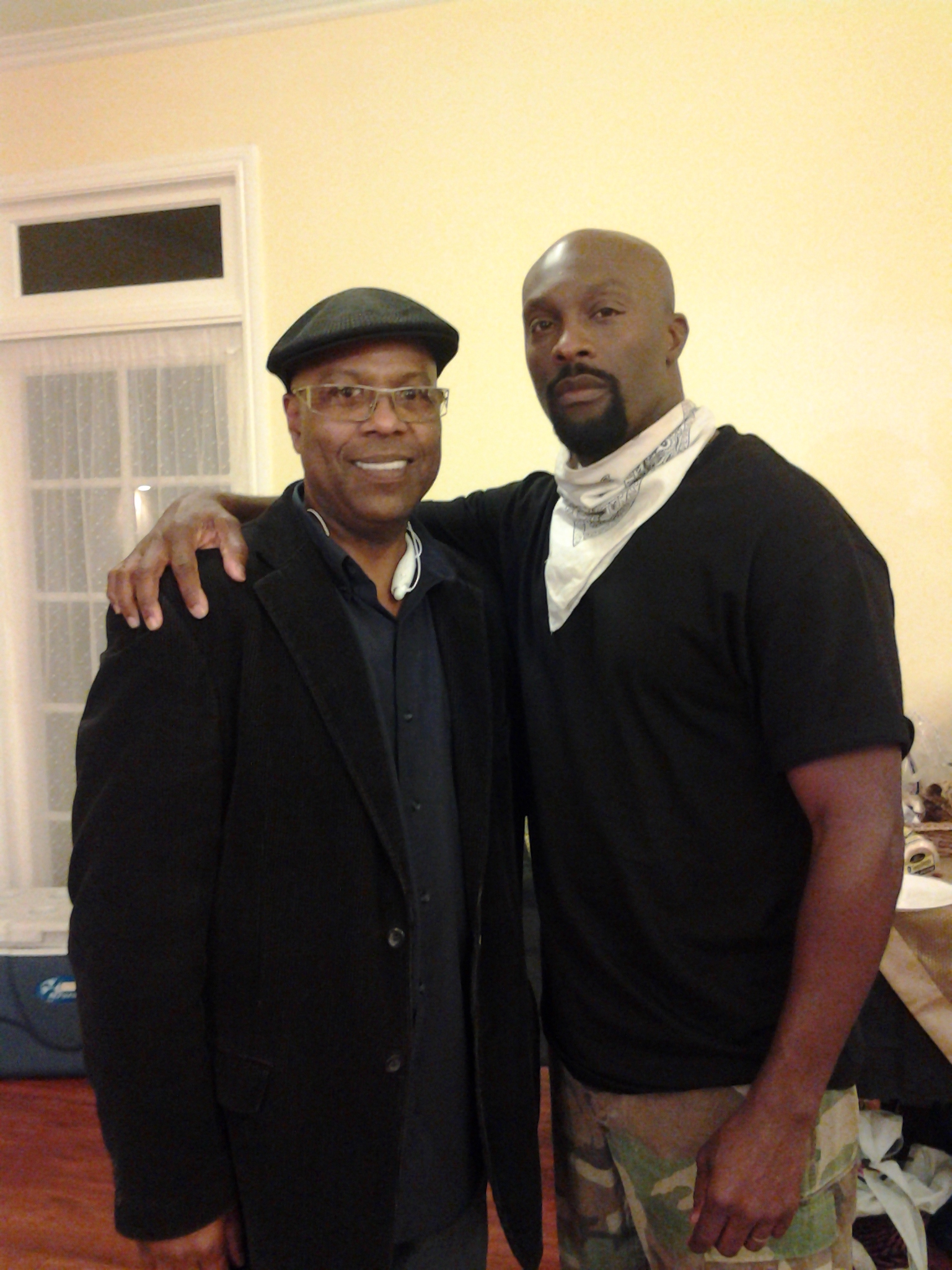 Ro Brooks and Casting Director, Peter Wise on set of Pastor Shirley, Feature Film