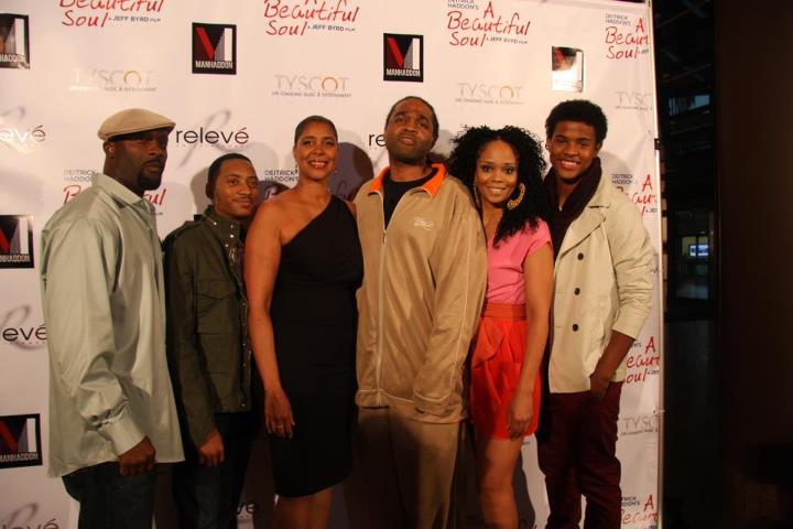 (left to right)Ro Brooks,Barry Floyd, Director- Jeff Byrd, Writer- Allison Brown and Trevor Jackson