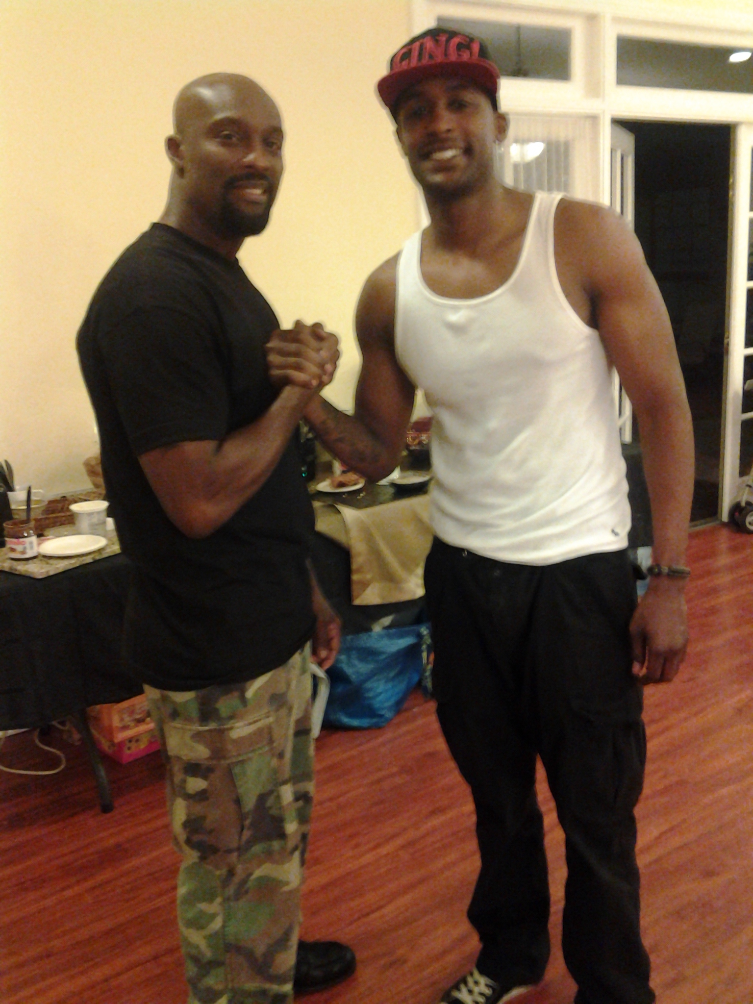 Ro Brooks and Jackie Long on the set of Pastor Shirley, Feature Film