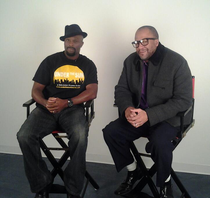 Actor Ro Brooks being interviewed by the one and only, Munson Sneed (Owner and Publisher) of Rolling Out Magazine)