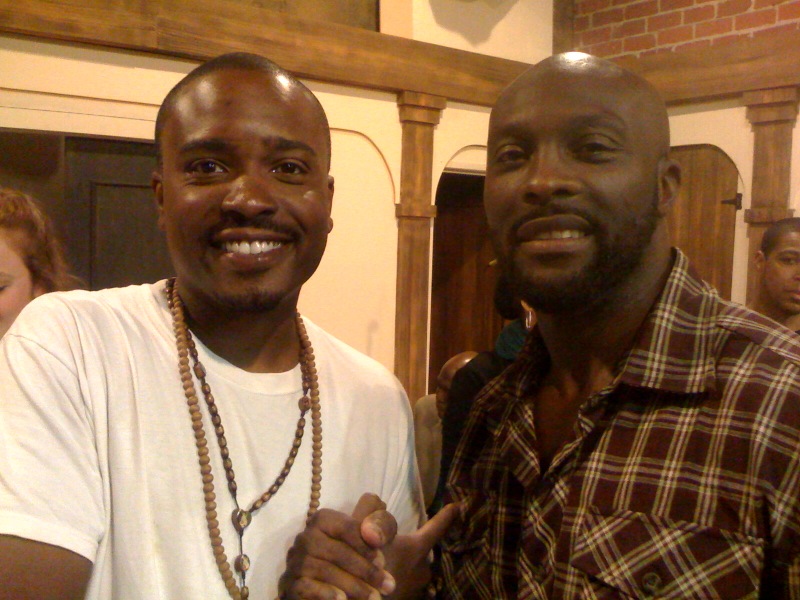 Ro Brooks and Jason Weaver at the table read for 