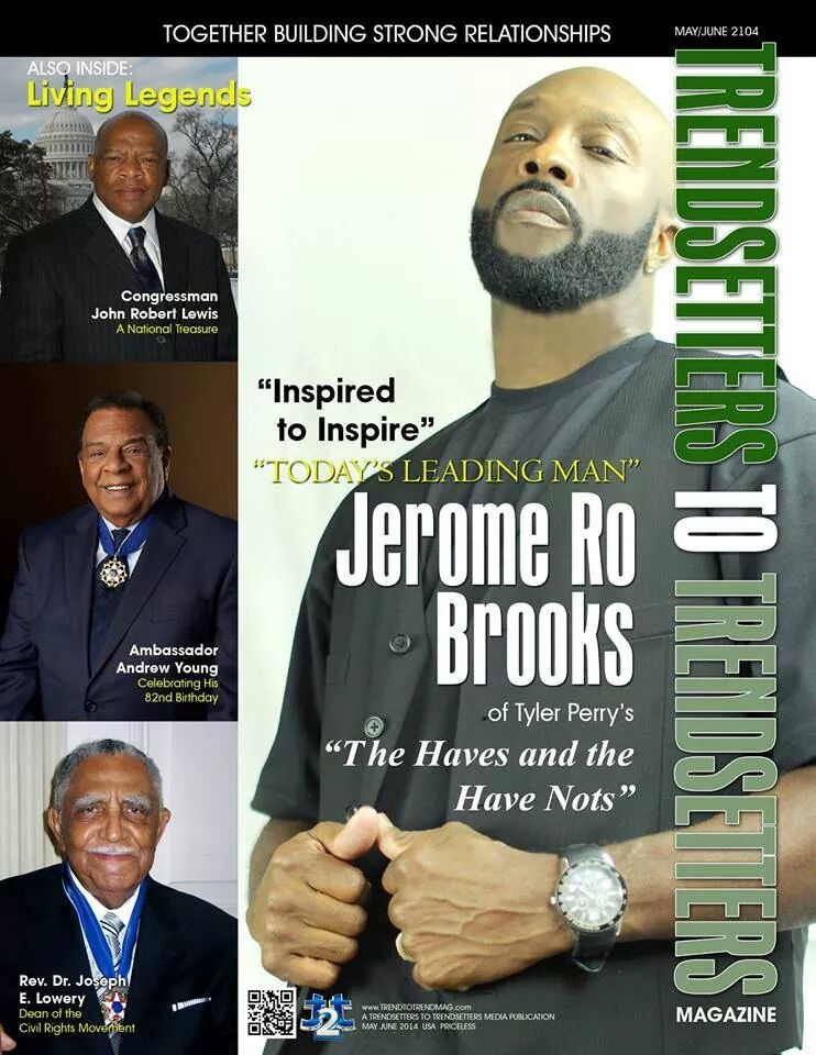 Ro Brooks on the cover of Trendsetters to Trendsetters Magazine.