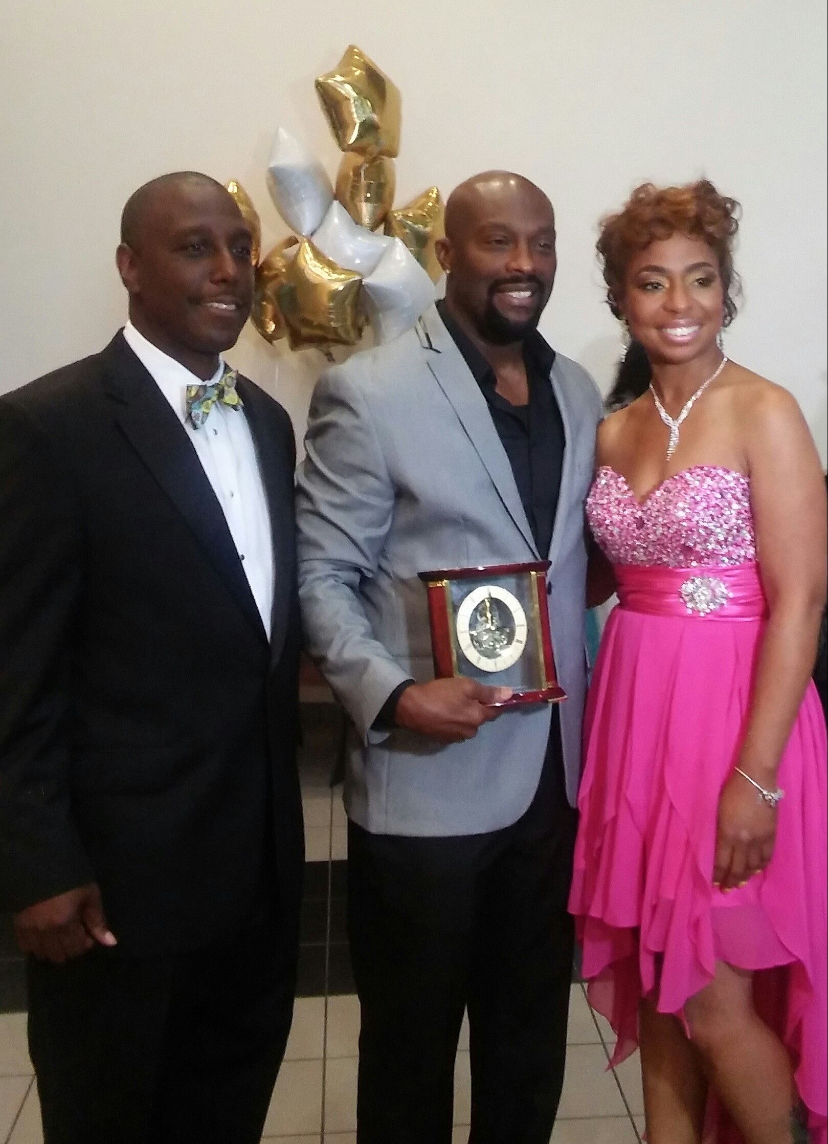 Ro Brooks accepting the 2015 Trailblazer Entertainer Award in Atlanta GA.