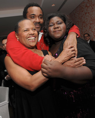 Lee Daniels, Sapphire and Gabourey Sidibe at event of Precious (2009)
