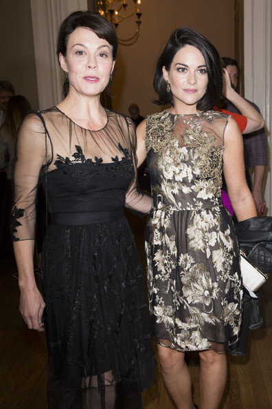 Sarah Greene (R) attends the Marchesa show during London Fashion Week Spring Summer 2015 at on September 13, 2014 in London, England.