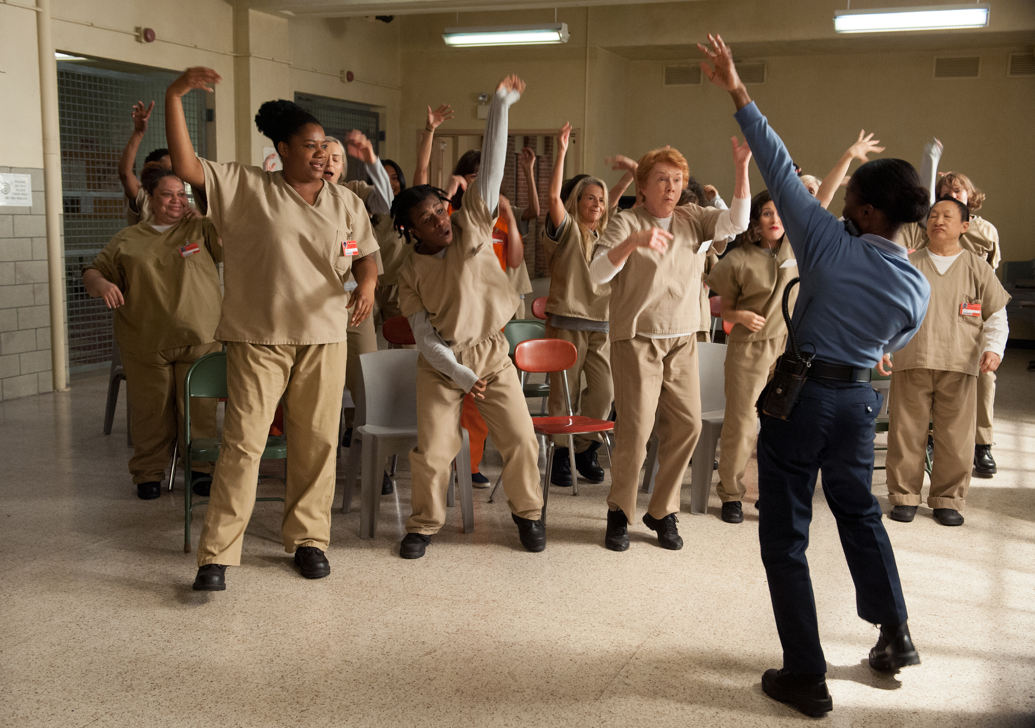 Still of Uzo Aduba and Adrienne C. Moore in Orange Is the New Black (2013)