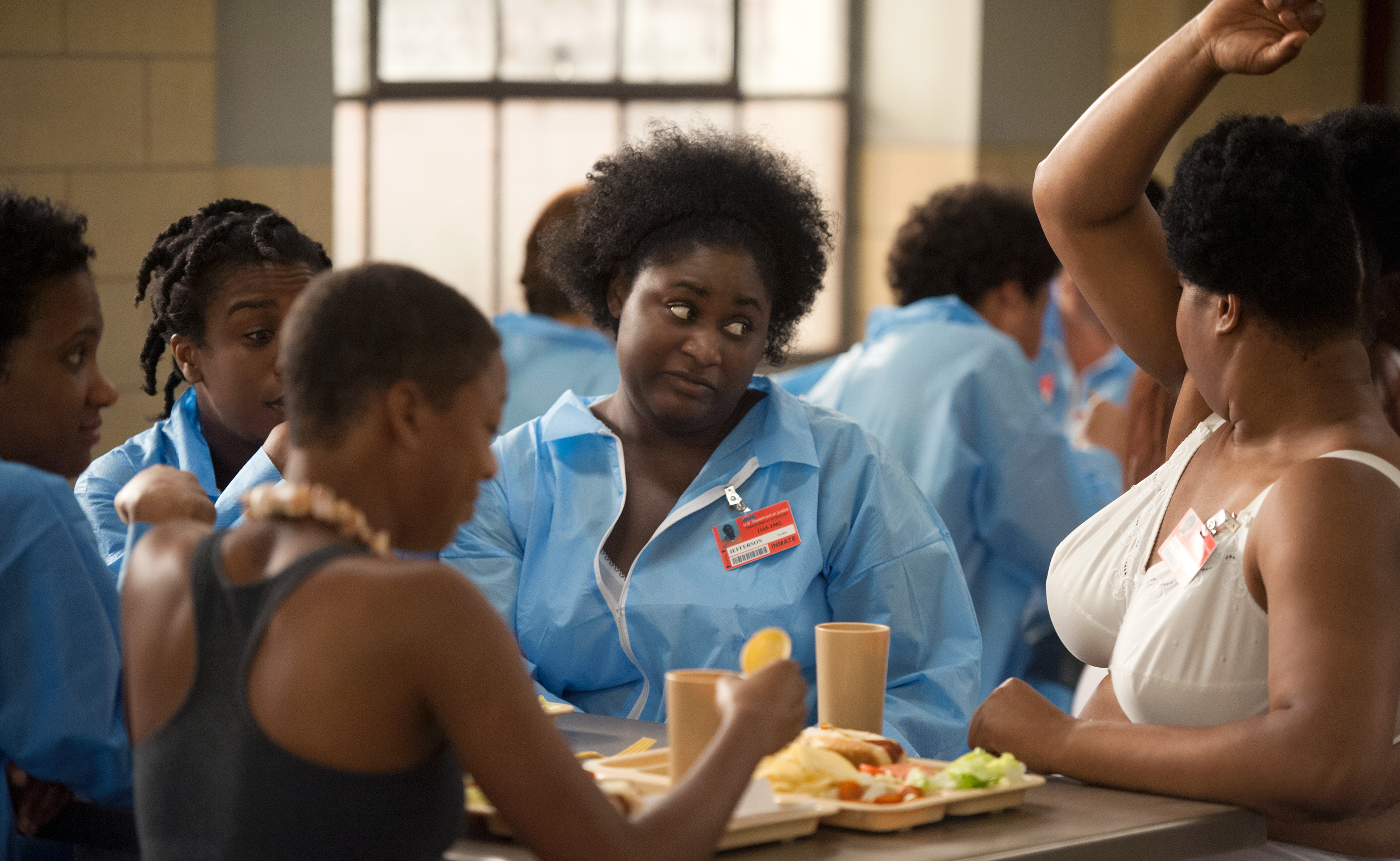 Still of Vicky Jeudy, Uzo Aduba, Adrienne C. Moore, Samira Wiley and Danielle Brooks in Orange Is the New Black (2013)