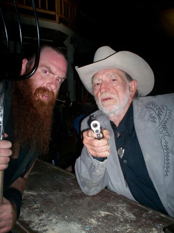 Brant Bumpers and Willie Nelson in Fighting With Anger