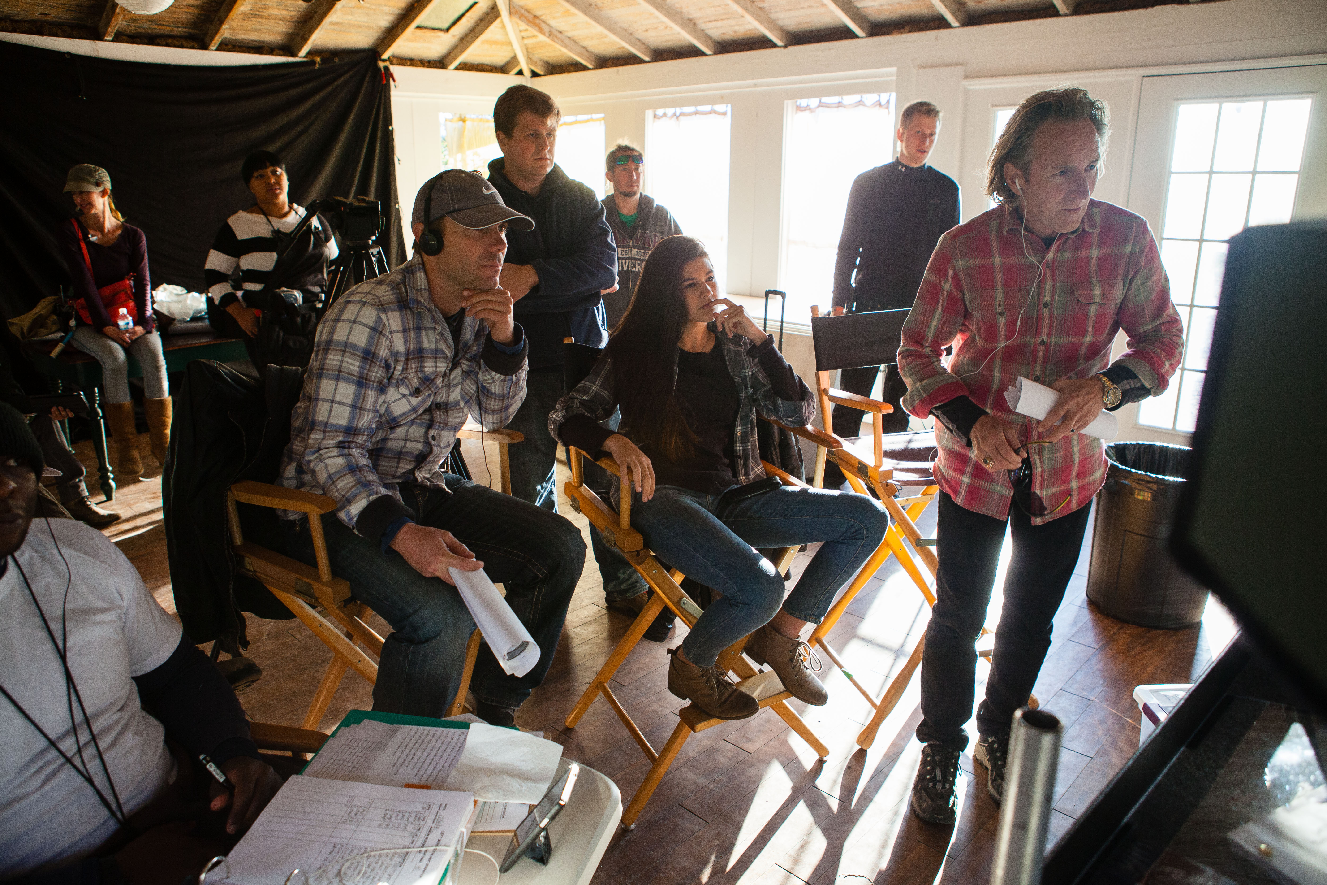 Randy LaHaye, Pete Wages, Amber Montana, Larry A. McLean On the set of VANISHED