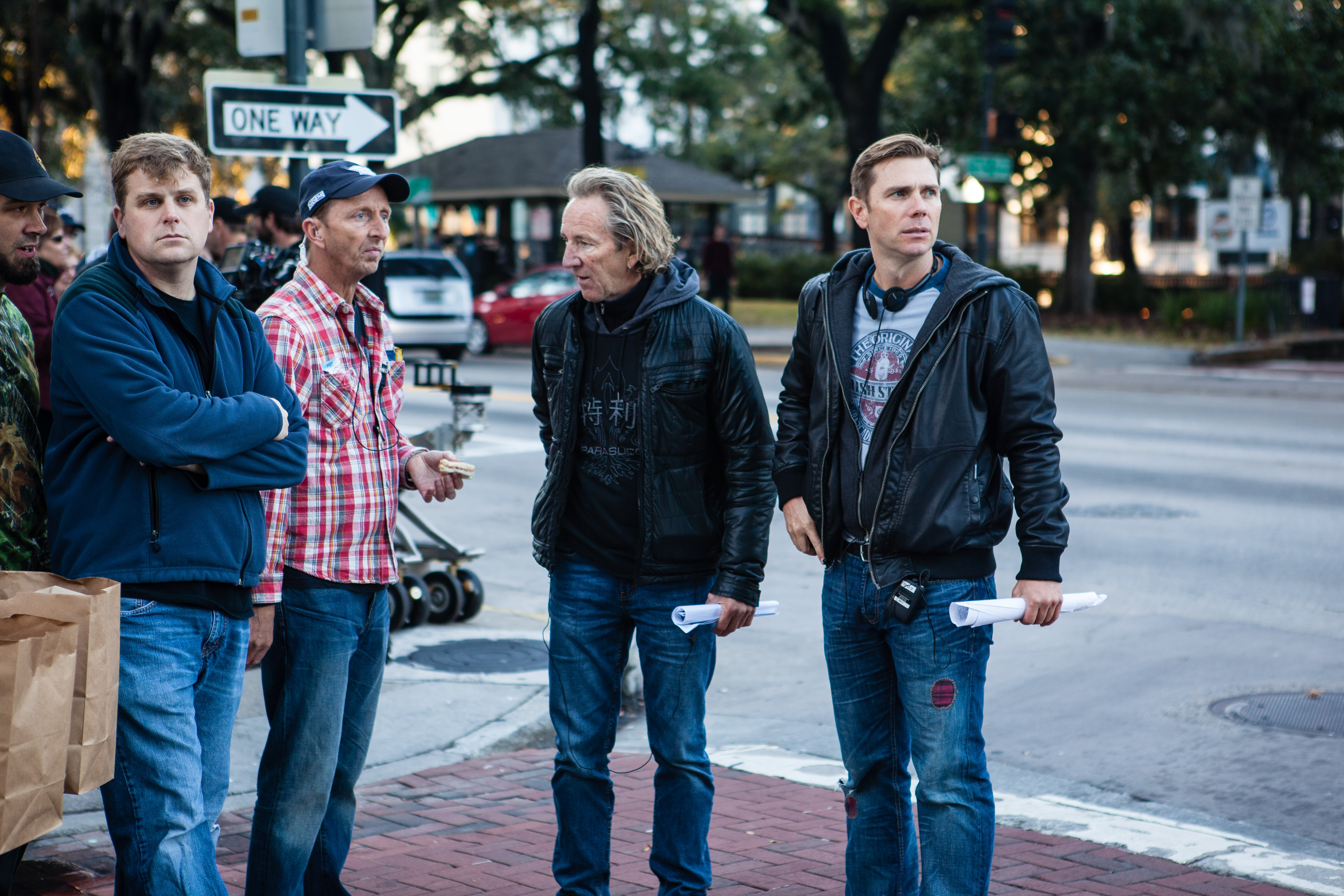 Pete Wages, Mark Wallace, Larry A. McLean, Randy LaHaye On the set of VANISHED
