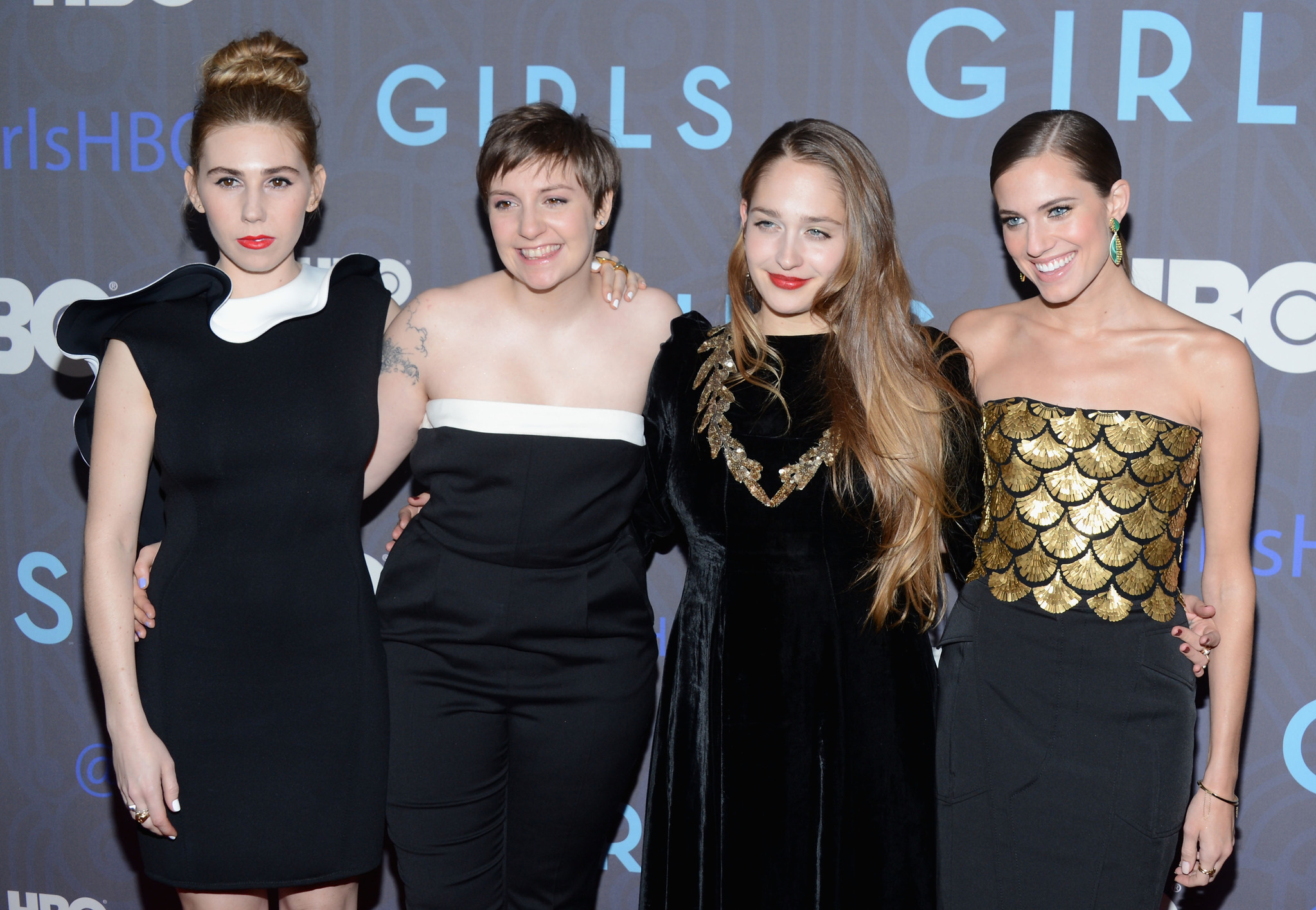 Zosia Mamet, Lena Dunham, Jemima Kirke and Allison Williams at event of Girls (2012)