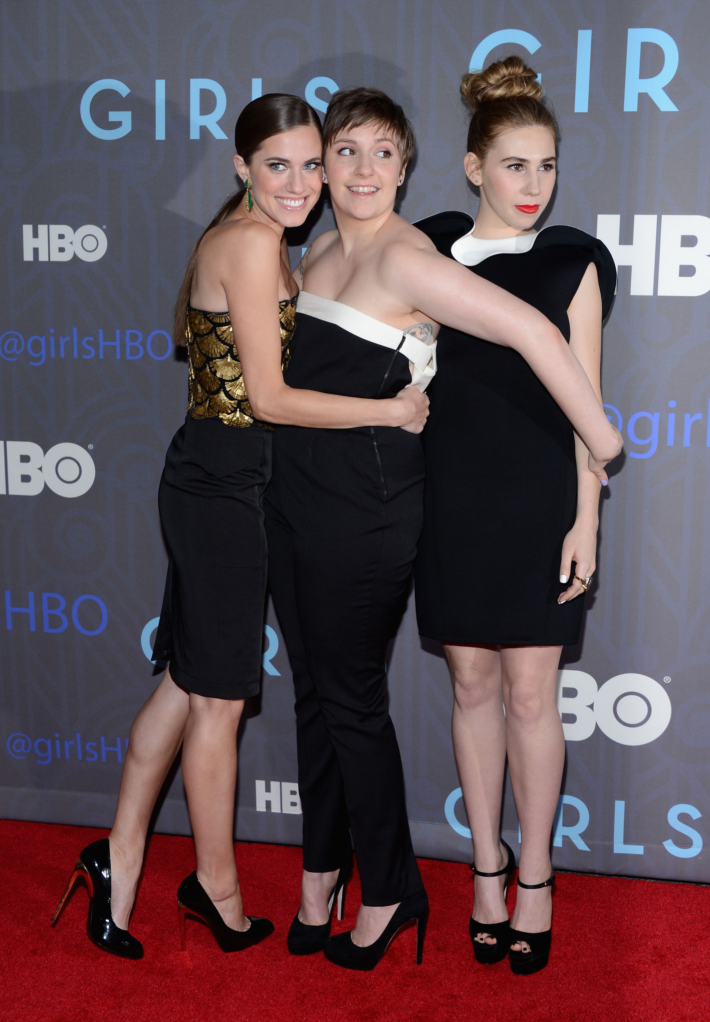 Zosia Mamet, Lena Dunham and Allison Williams at event of Girls (2012)