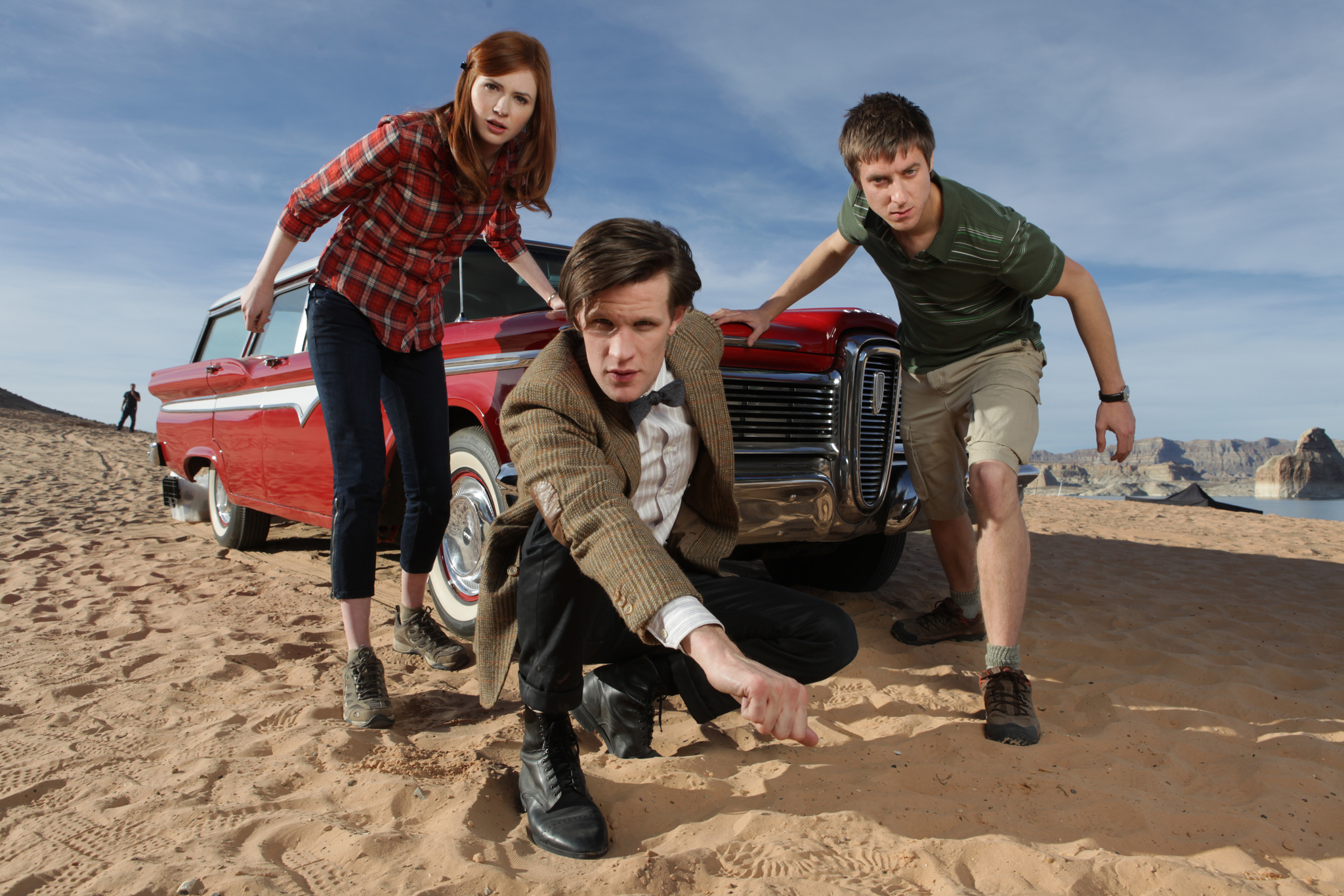 Still of Matt Smith, Karen Gillan and Arthur Darvill in Doctor Who (2005)