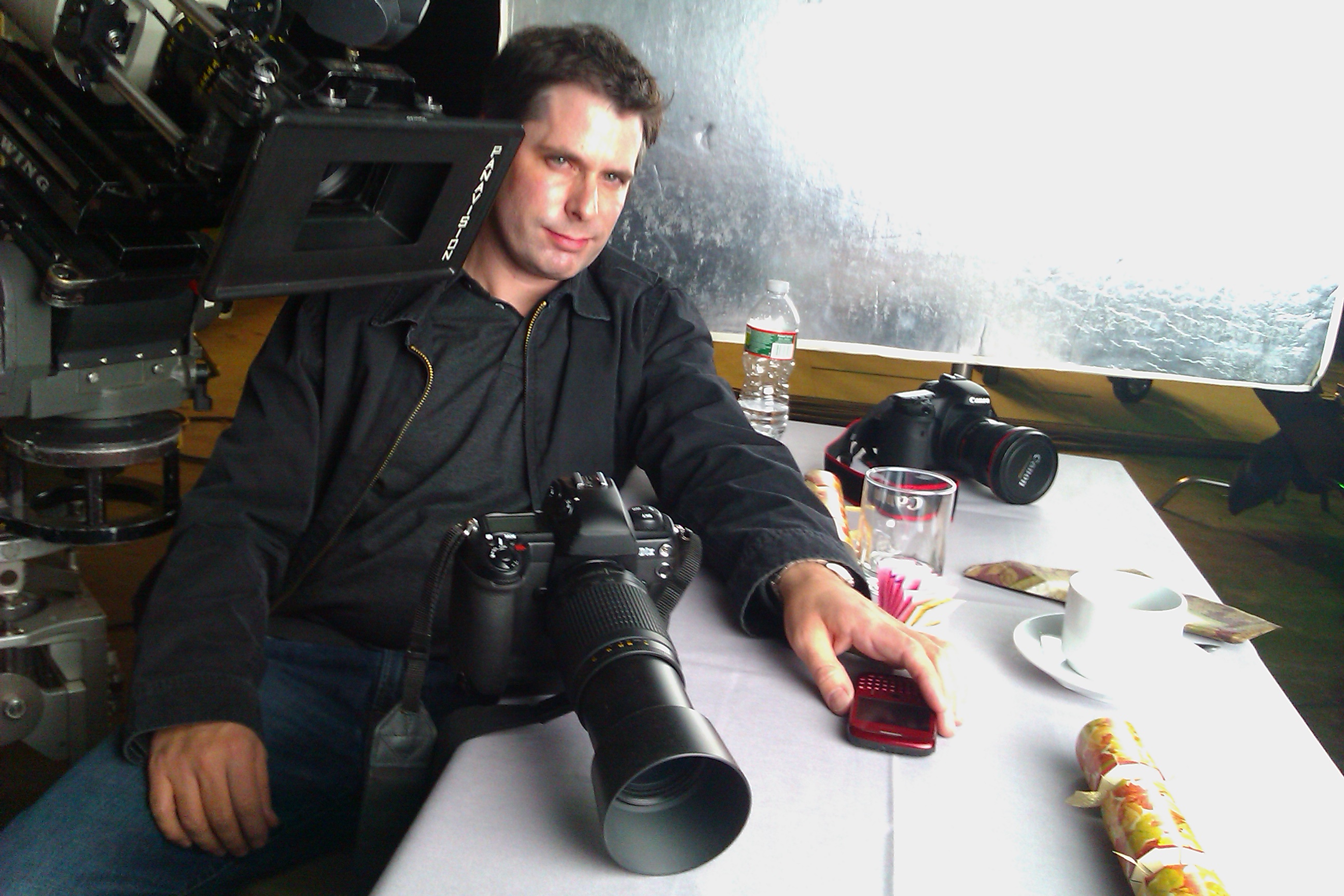 Rob Tode photo doubling for Ben Stiller on Tower Heist (2011).