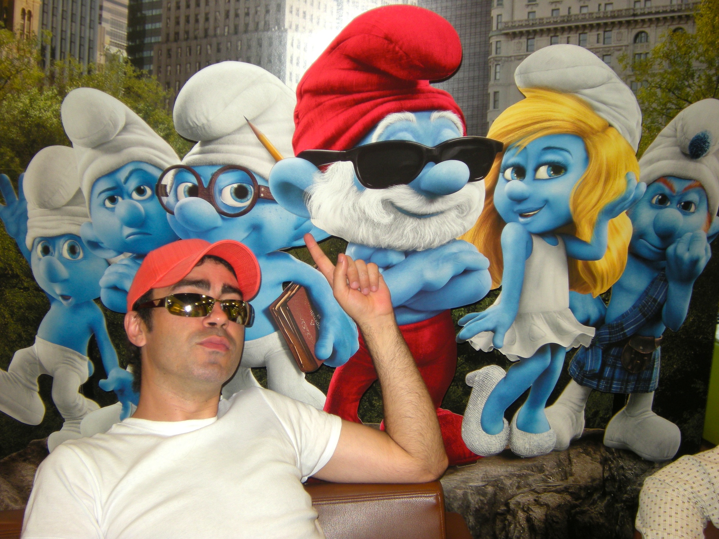 Milan Antonic (Brainy Smurf) at the Serbian premiere of The Smurfs (2011)