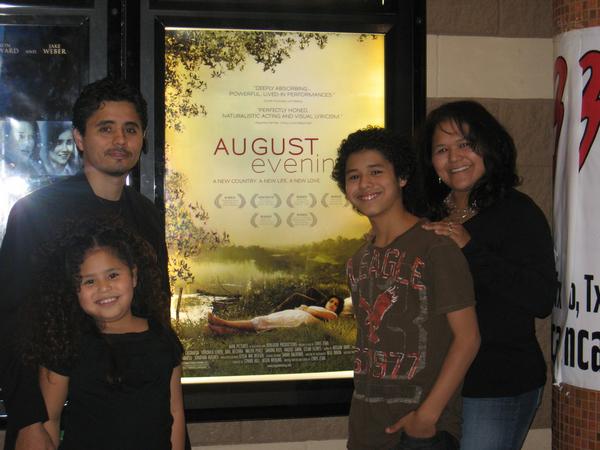 The Becerra family at Aufust Evening Premier