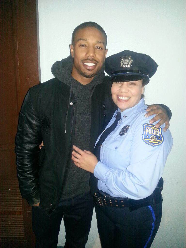 On the set of Creed with Michael B. Jordan