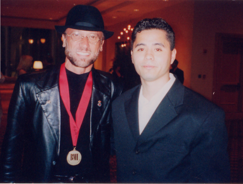2002 Latin BMI awards. The late Maurice Gibb and Actor Abel Becerra