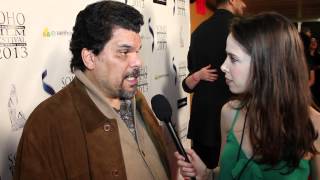 interviewing Luis Guzman at the Soho film festival