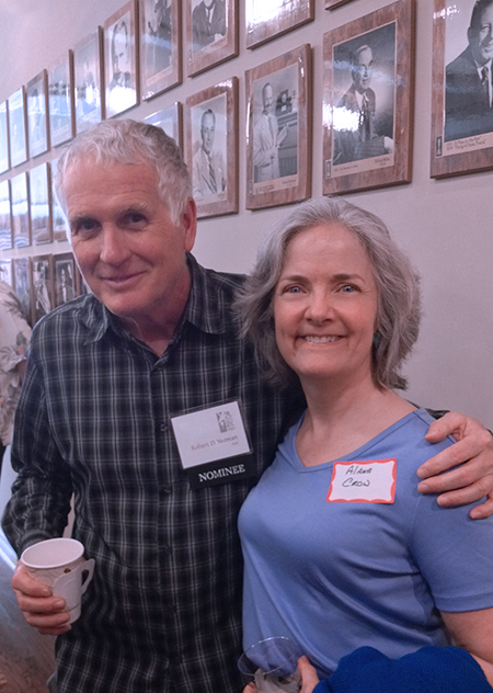 Alana Crow and Robert Yeoman at the 2015 ASC Open House celebrating the award nominees. Robert Yeoman is an Academy Award nominee for The Grand Budapest Hotel.