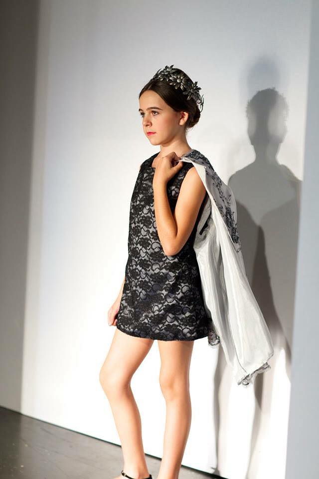Ava on the runway for La Fashion Week 2015 modeling for Lulu et Gigi Couture