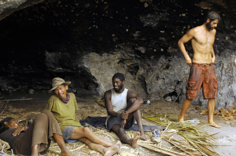 Still of Cassandra Franklin, Yau-Man Chan, Andria Herd and Kenward Bernis in Survivor: You've Got a Puzzled Look (2007)