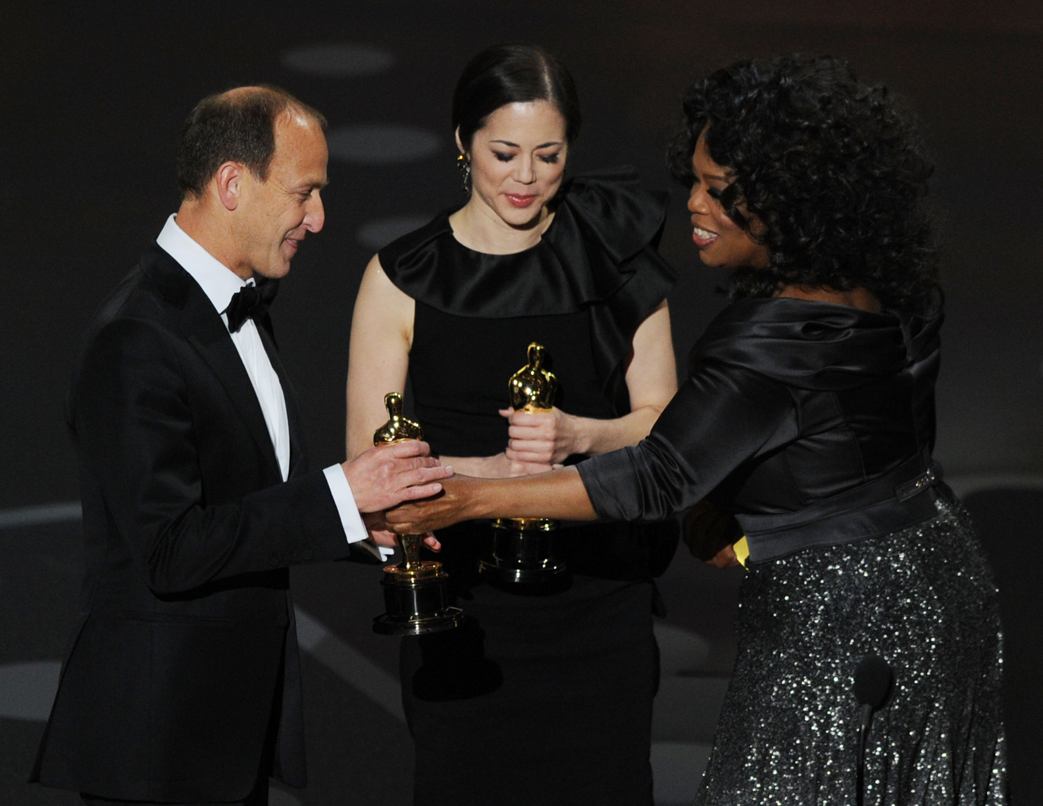 Oprah Winfrey, Charles Ferguson and Audrey Marrs