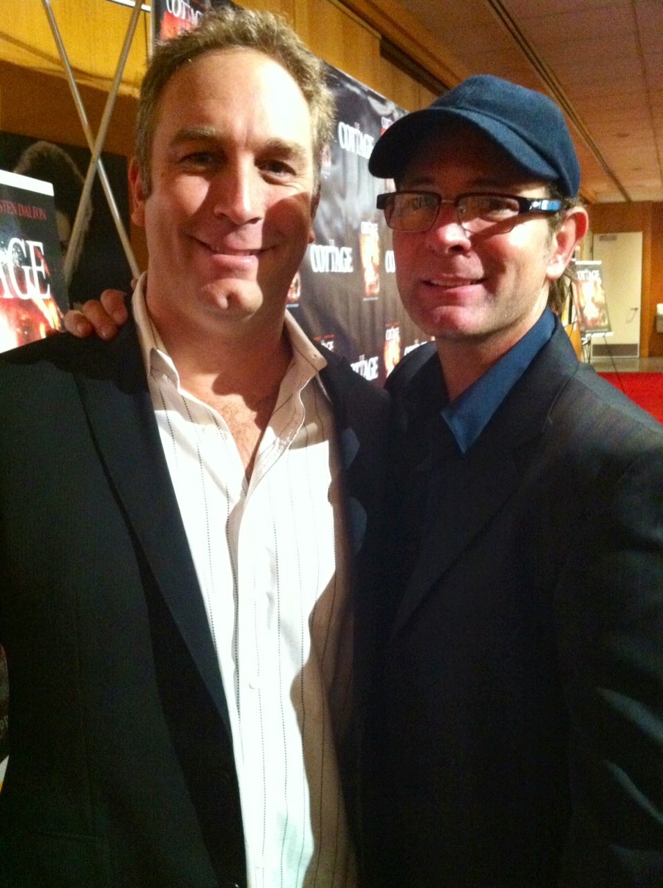 Michael Baiardi with Director Chris Jaymes at The Cottage premiere