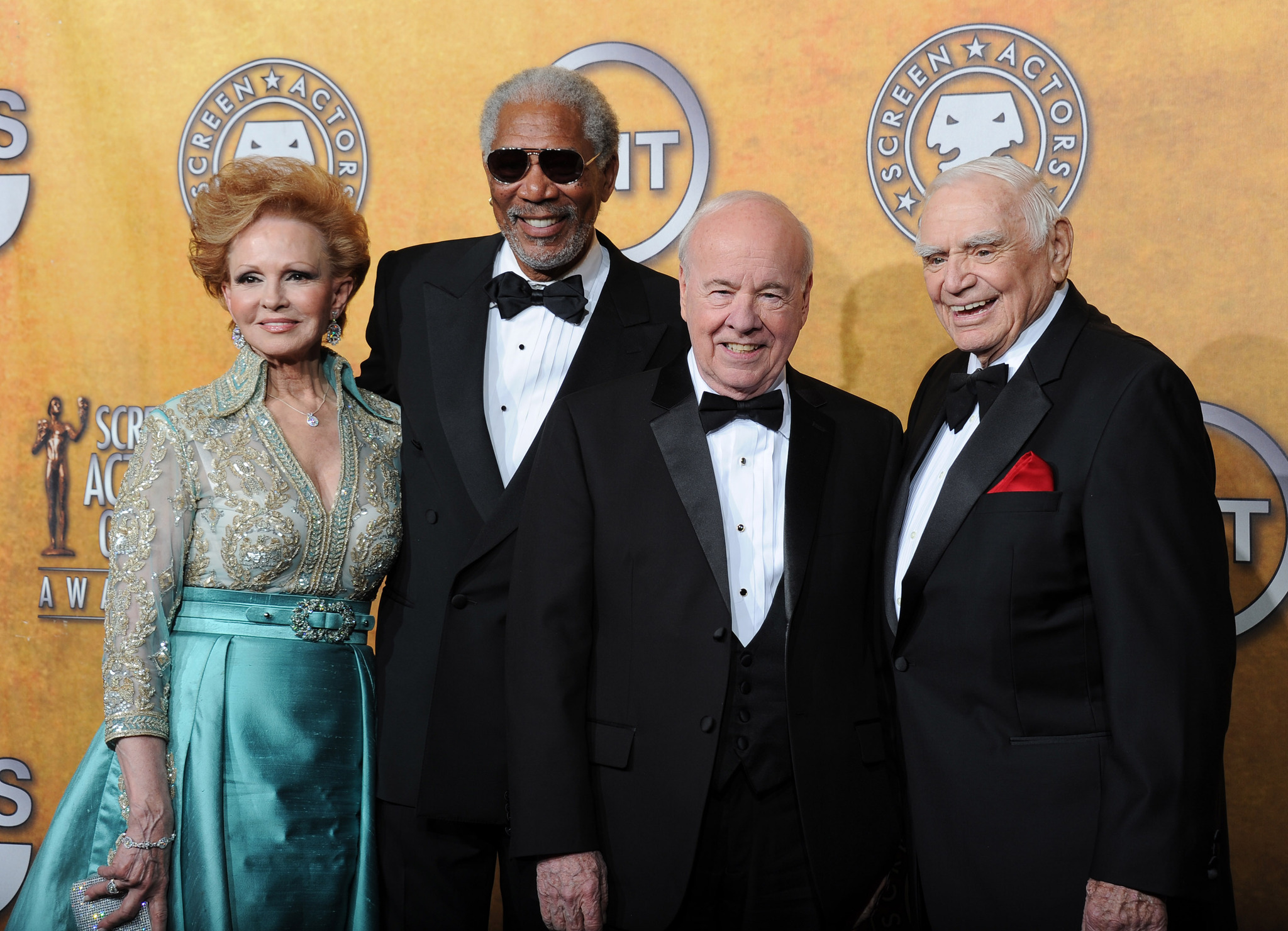 Morgan Freeman, Ernest Borgnine, Tim Conway and Tova Borgnine