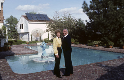Ernest Borgnine and his wife Tova at their Beverly Hills home