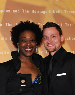 Erika with husband Patrick Crowley at the 2011 Helen Hayes Awards