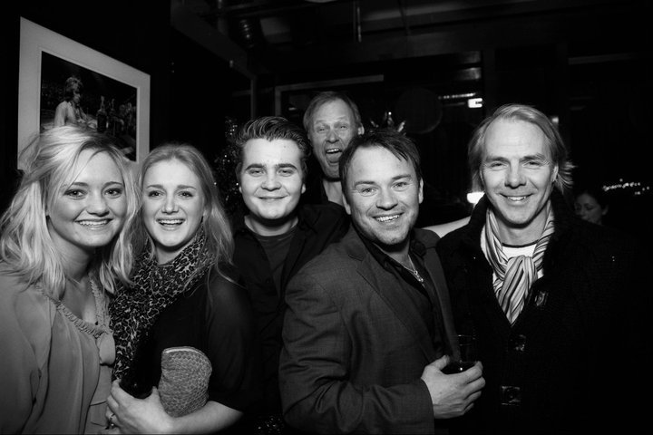 Emilie Beck, Emilie Fekene, Bjørn Alexander, Espen Horn, Mikkel Gaup and Harald Zwart at Motion Blur's 2010 Christmas Party in Oslo, Norway
