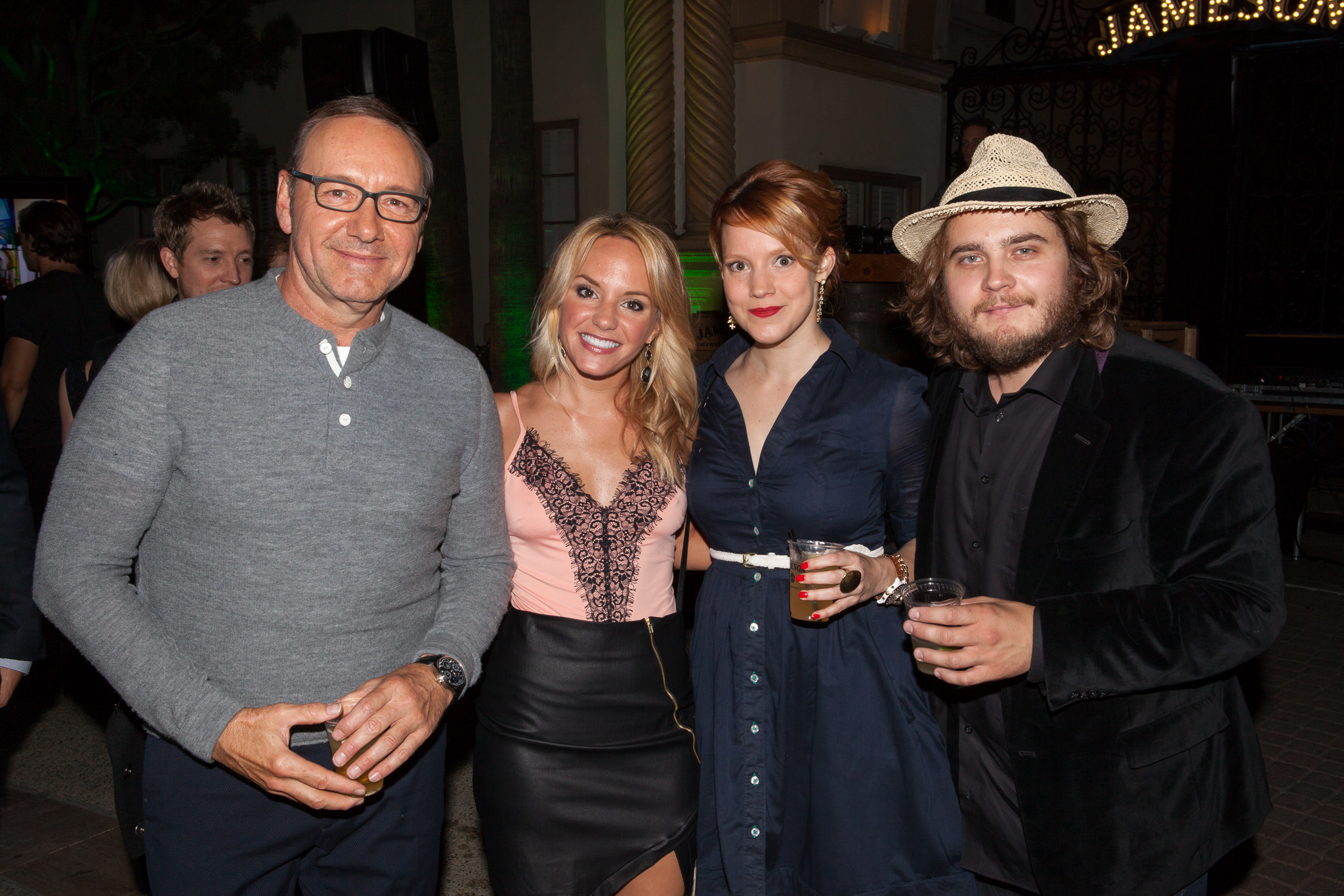 Producer Kevin Spacey and the rest of the cast of The Library Book. Cheryl Texiera, Nina Rausch and Bjørn Alexander