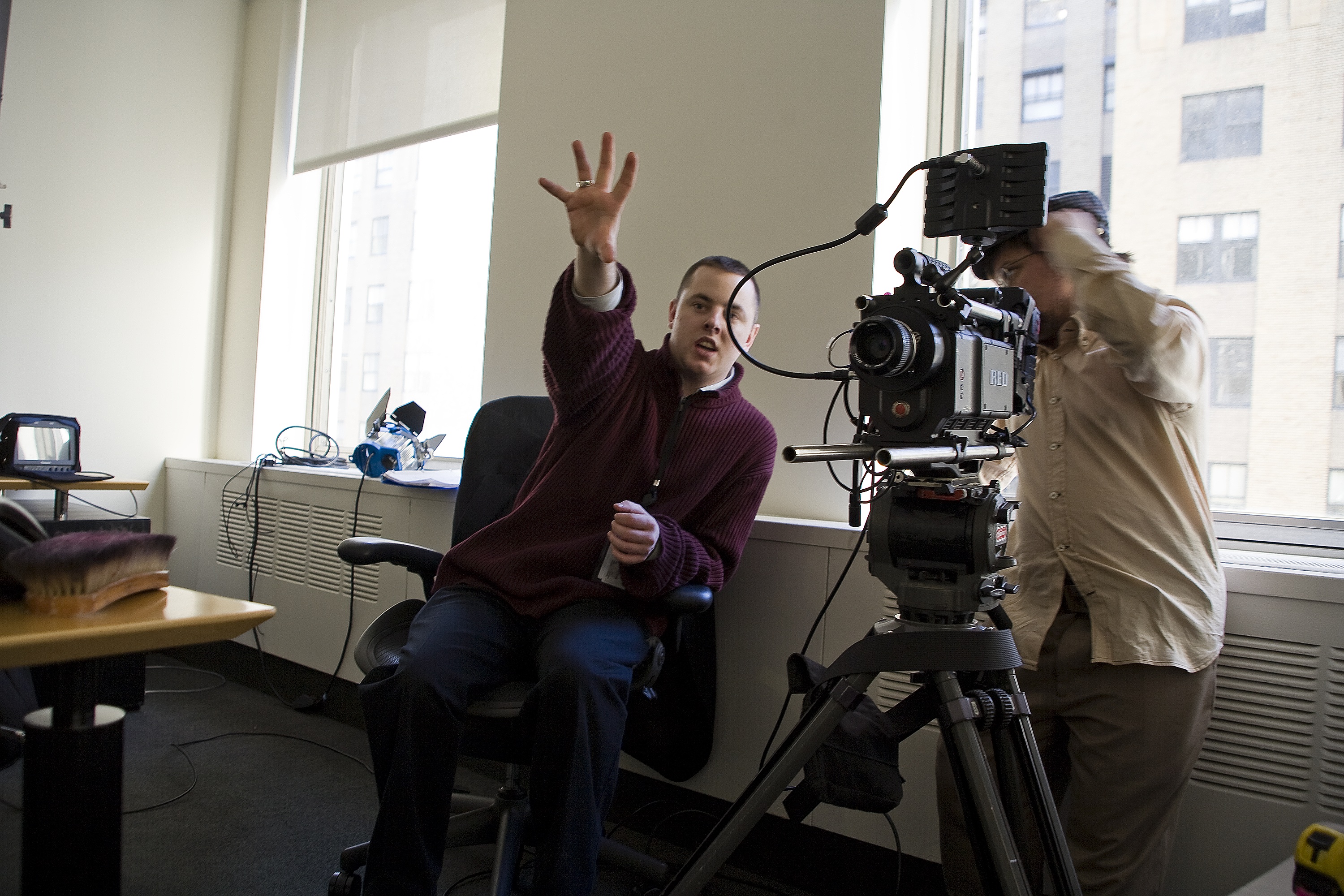 Michael Weinstein with cinematographer John Hudak Jr.