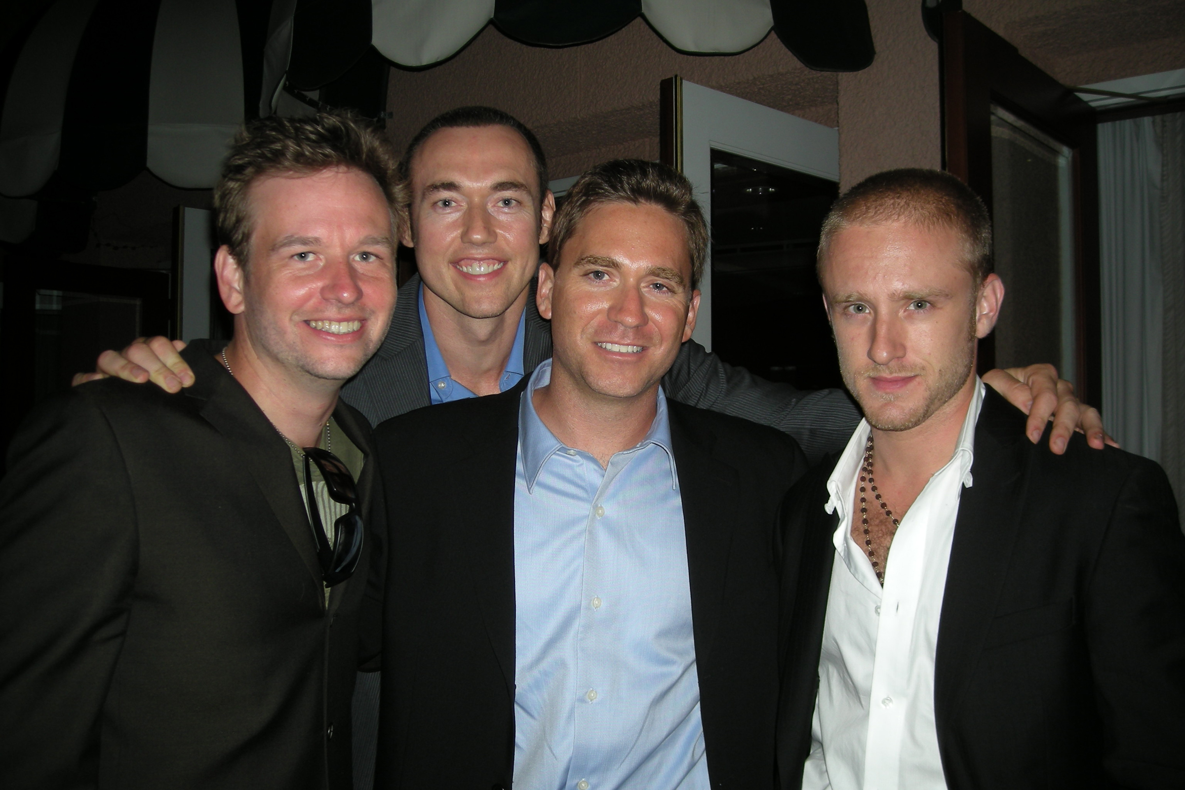 Dallas Roberts, Kevin Durand, Girard Swan and Ben Foster after 3:10 to Yuma Premiere (2007).