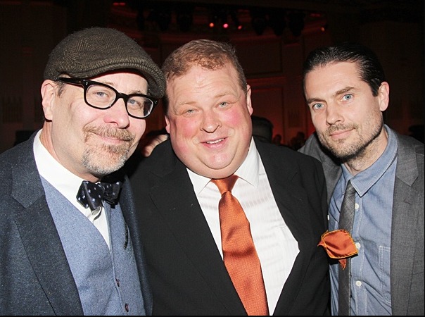 Actor and director Terry Kinney with Joel Marsh Garland and Michael Dempsey of Of Mice and Men.