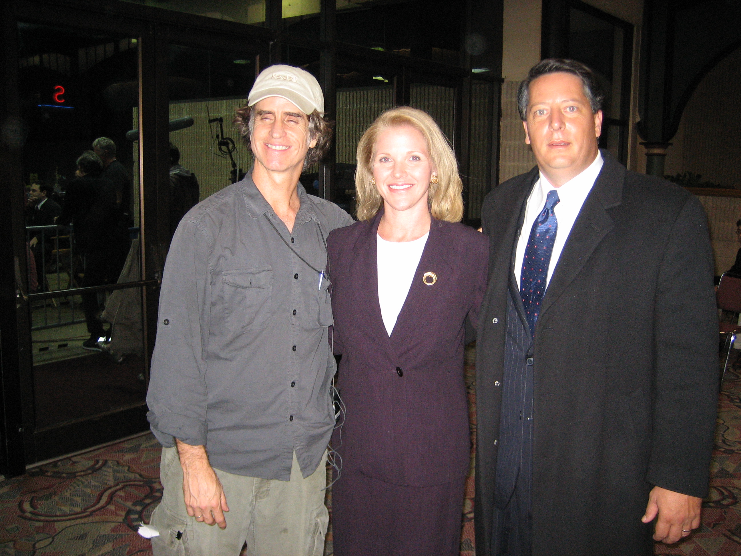 As Tipper Gore with Al Gore and the awesome Director, Jay Roach.