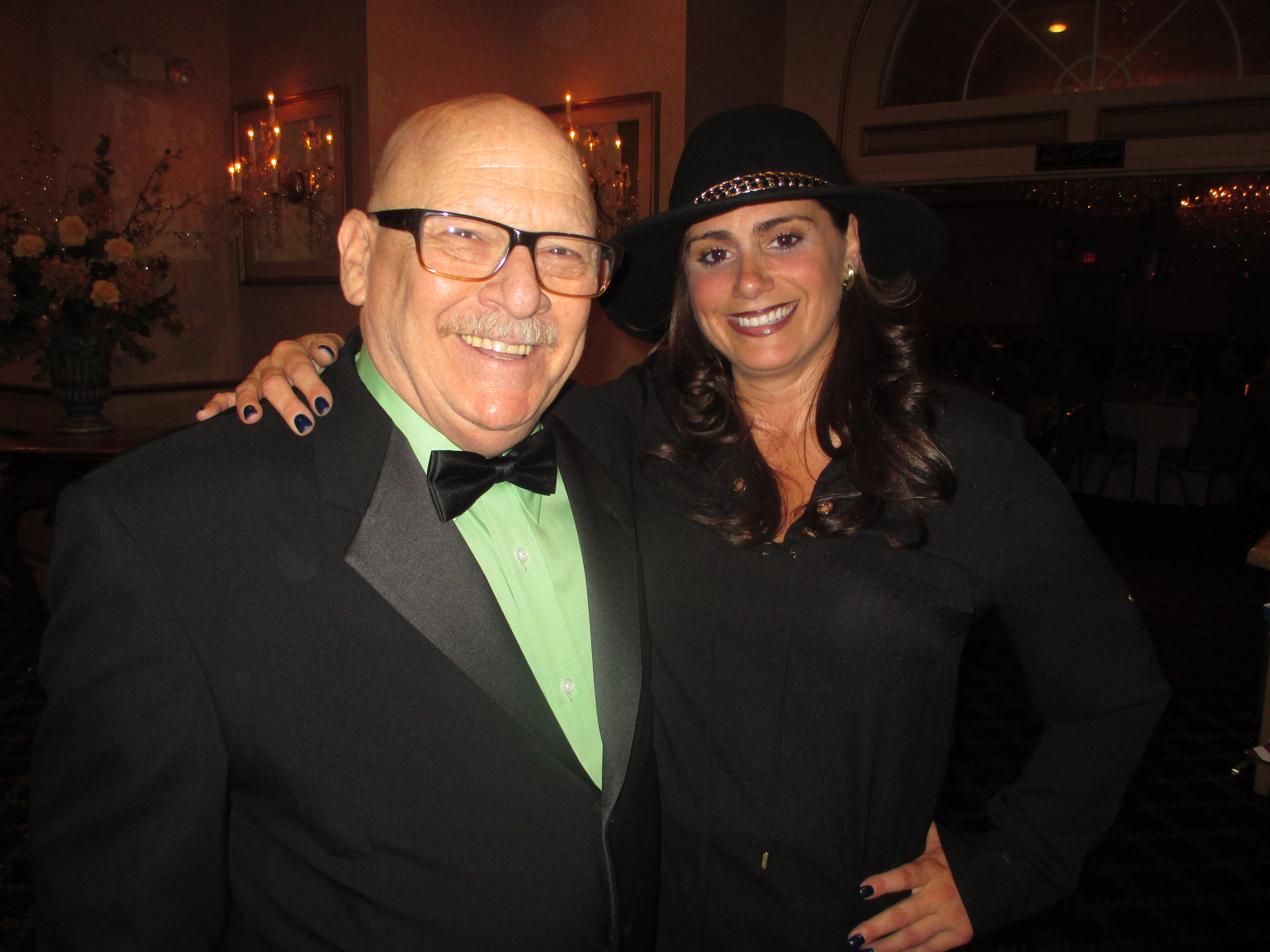 Charity Singing Performance at The New La Neve's Banquets ﻿276 Belmont Ave, Haledon, NJ., for 9/11 (2015) Benefit Show. [Pictured with Owner-Manager Yolanda Rose]