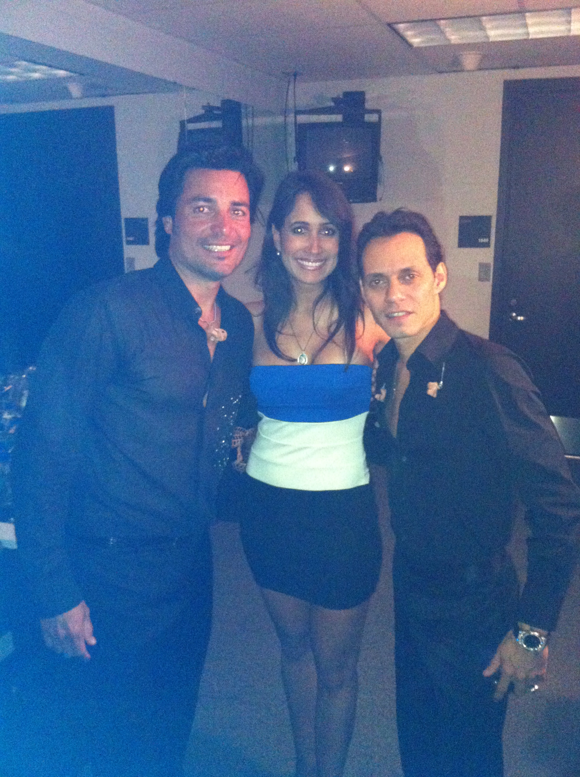 with Latin Music sensations, Chayanne and Marc Anthony, 2012